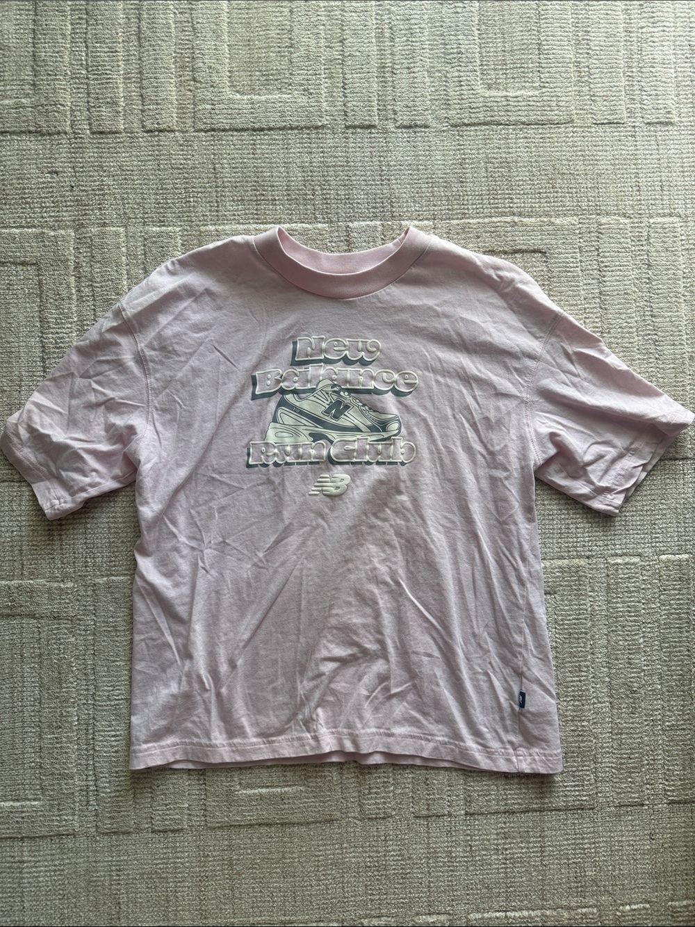 New Balance Light Pink Graphic Short Sleeve Tee